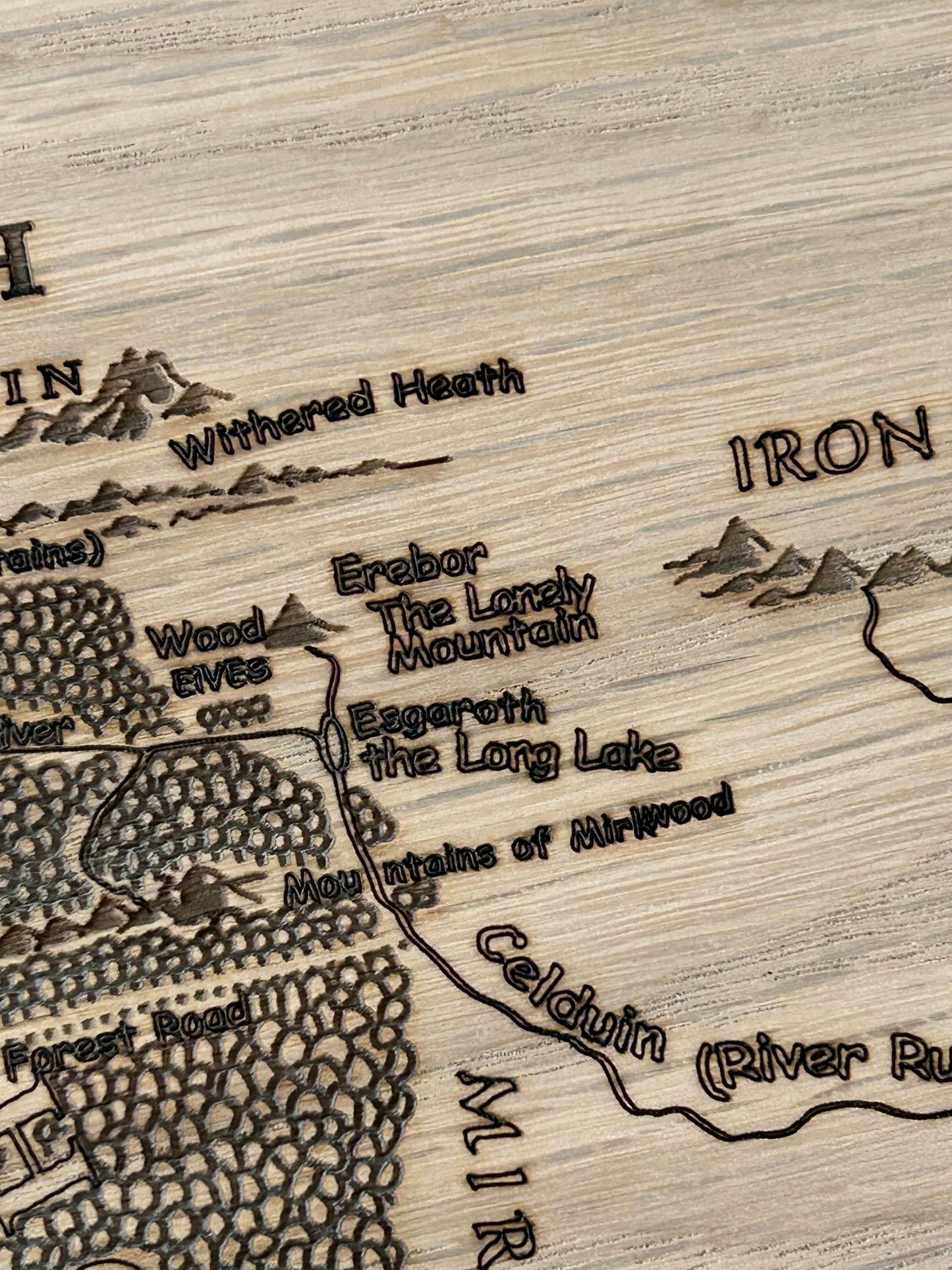Lord of the Rings Map | Middle Earth - Yes / MDF (Consistent Bare Background)