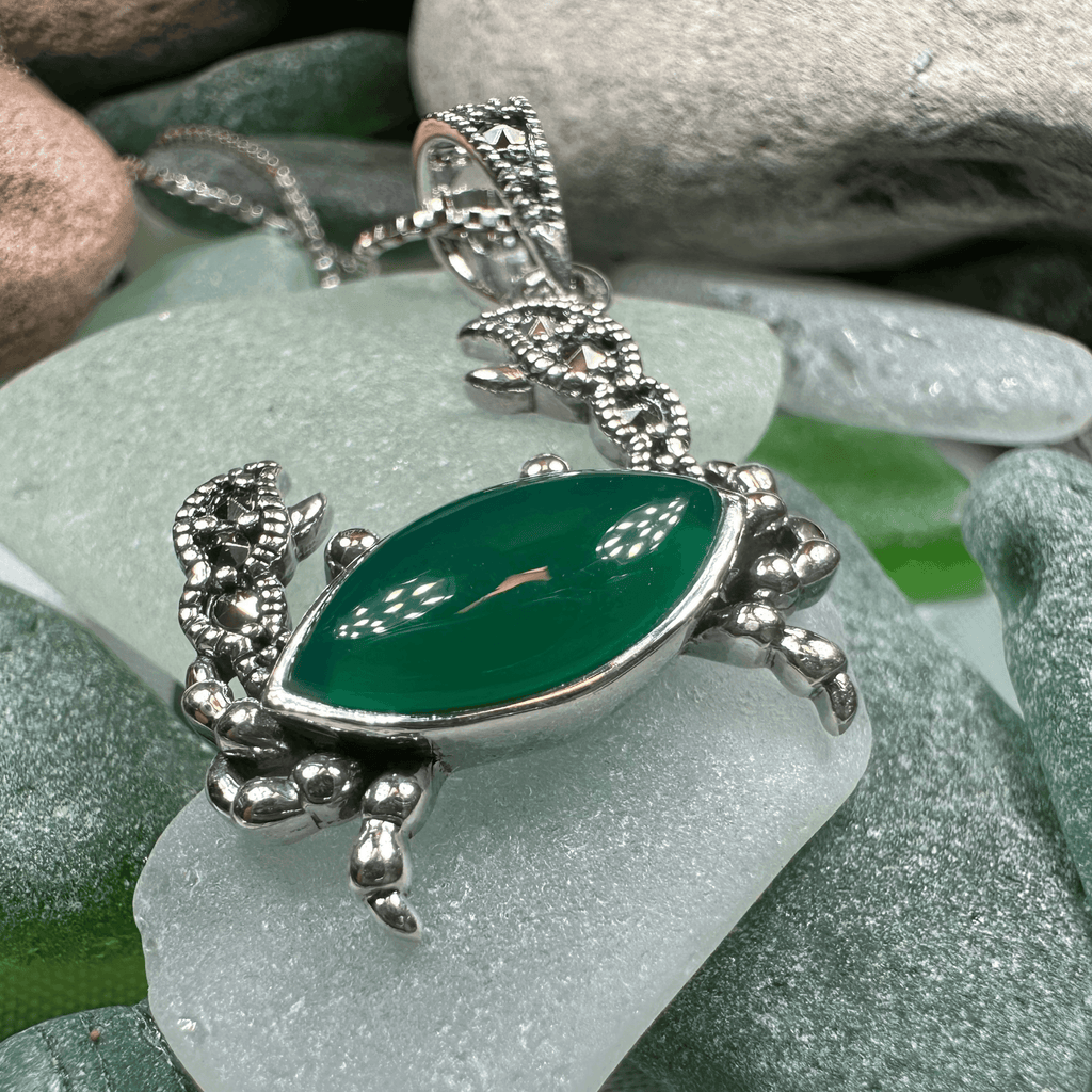 Green Seas Crab Necklace - 18