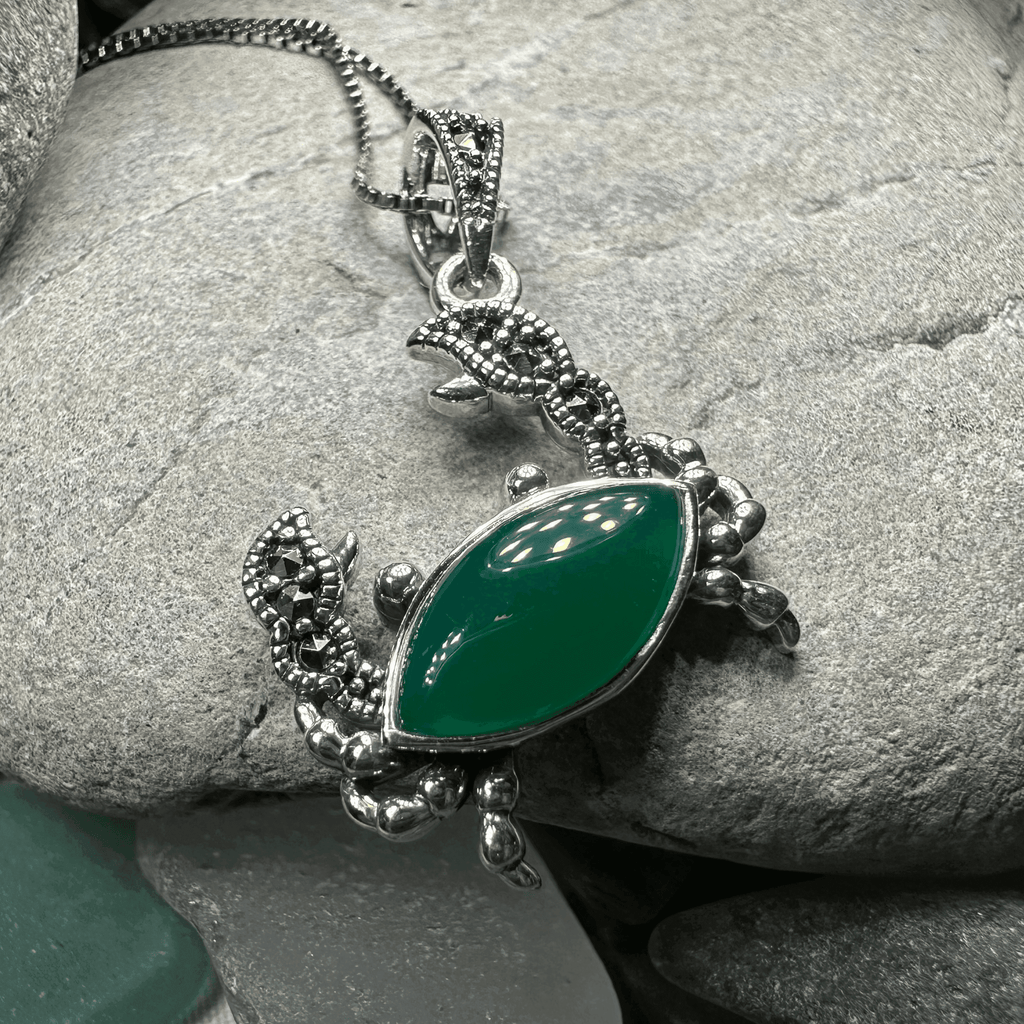 Green Seas Crab Necklace - 18