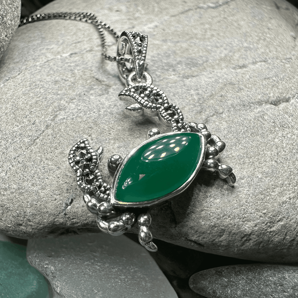Green Seas Crab Necklace - 18