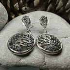 Marcasite Tree of Life Earrings - 