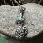 Sophisticated Marcasite Cat Necklace - 18