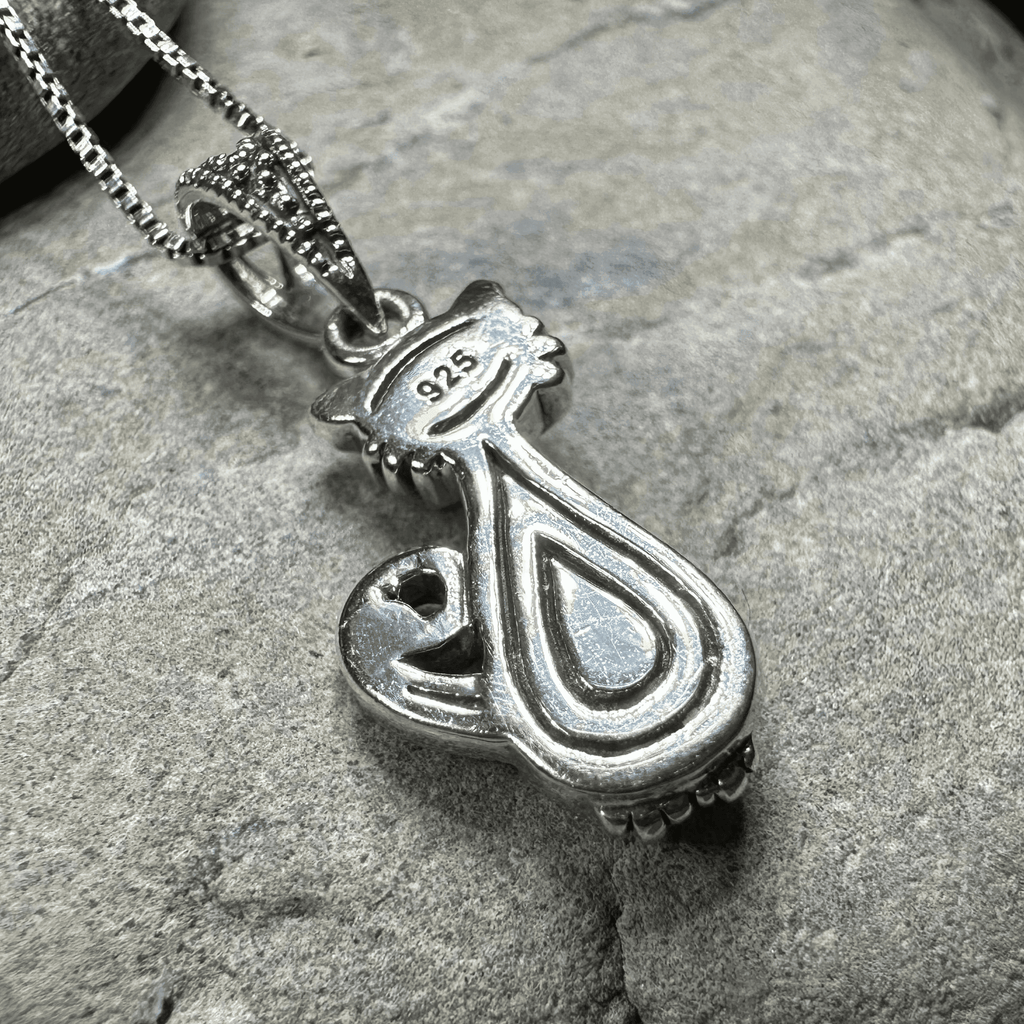 Sophisticated Marcasite Cat Necklace - 18