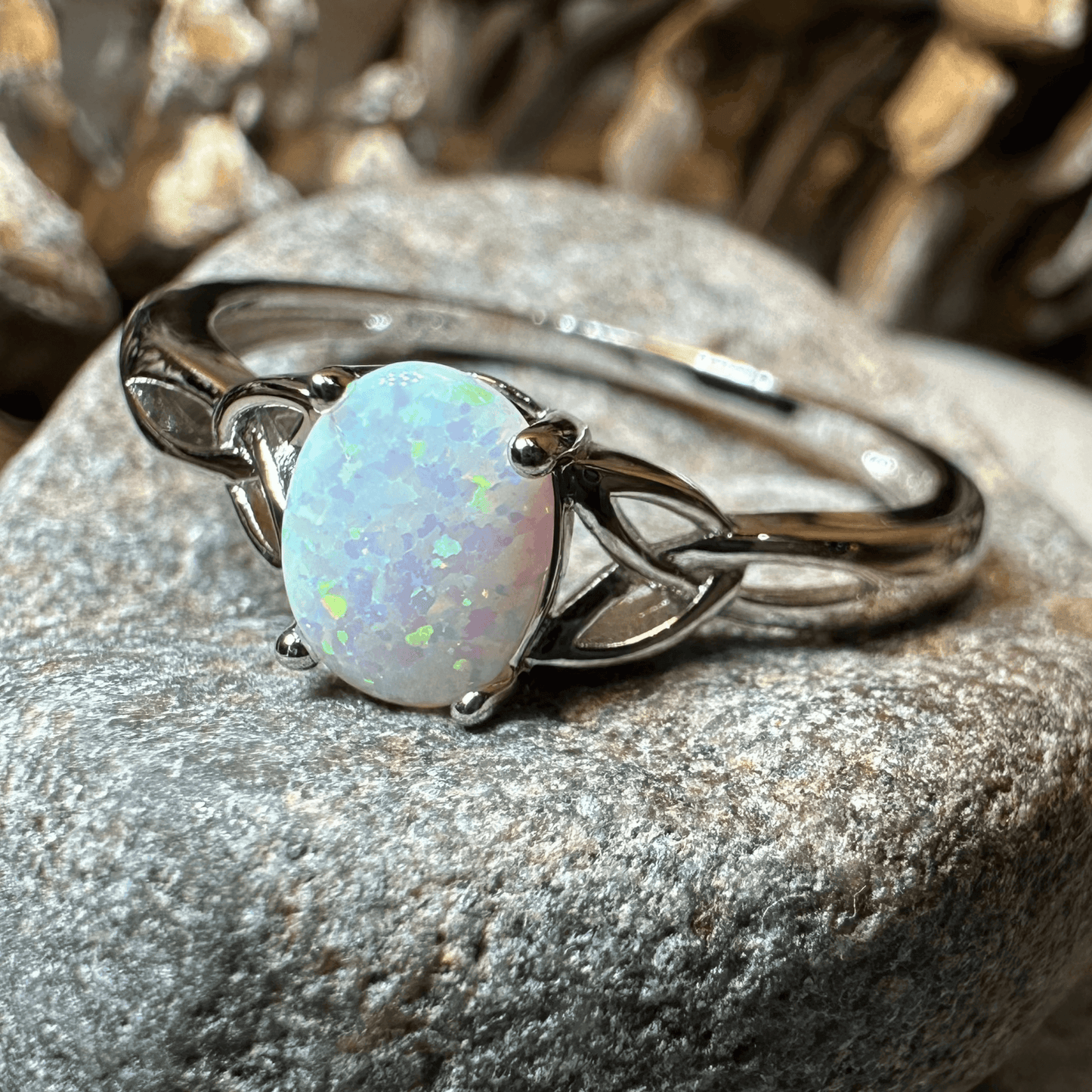 Scottish Mist Celtic Ring - 10 / Sterling Silver