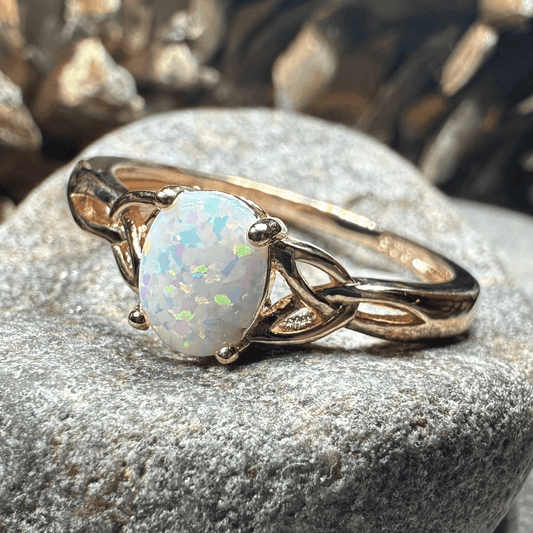 Scottish Mist Celtic Ring - 9 / 14k Rose Gold Plated