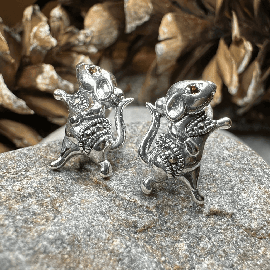 Luch Mouse Post Earrings - 