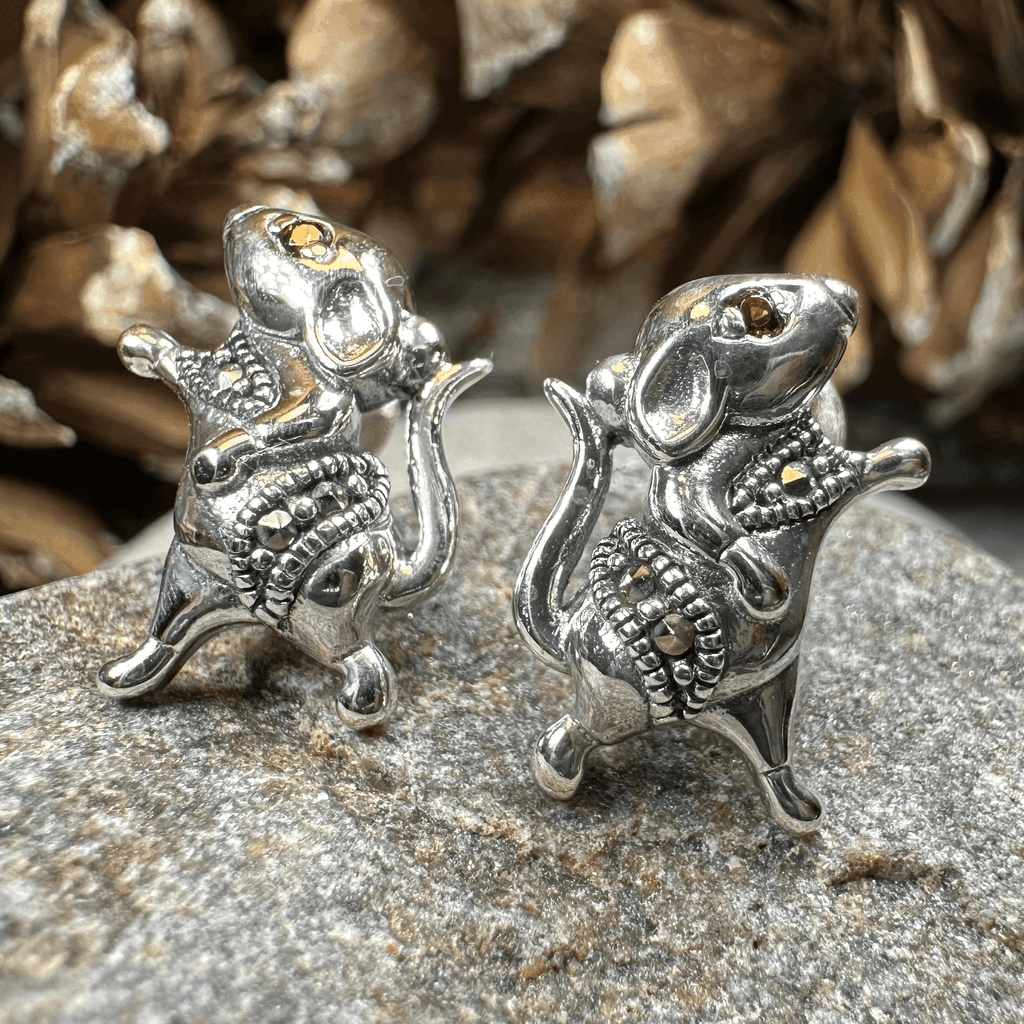 Luch Mouse Post Earrings - 