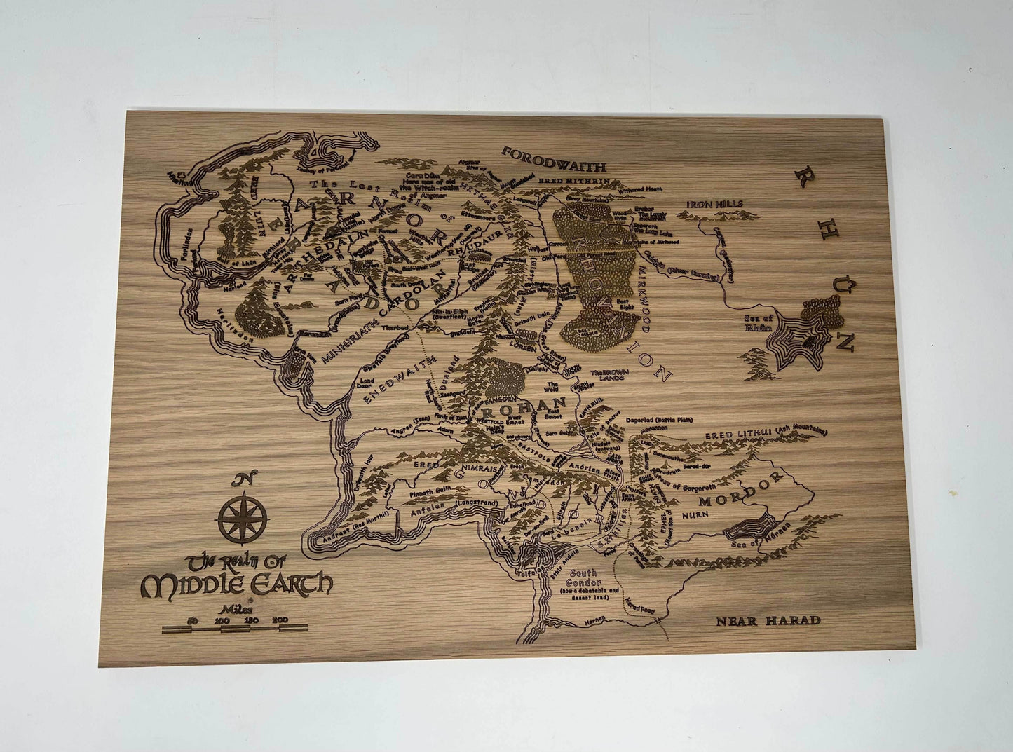 Lord of the Rings Map | Middle Earth - Yes / MDF (Consistent Bare Background)