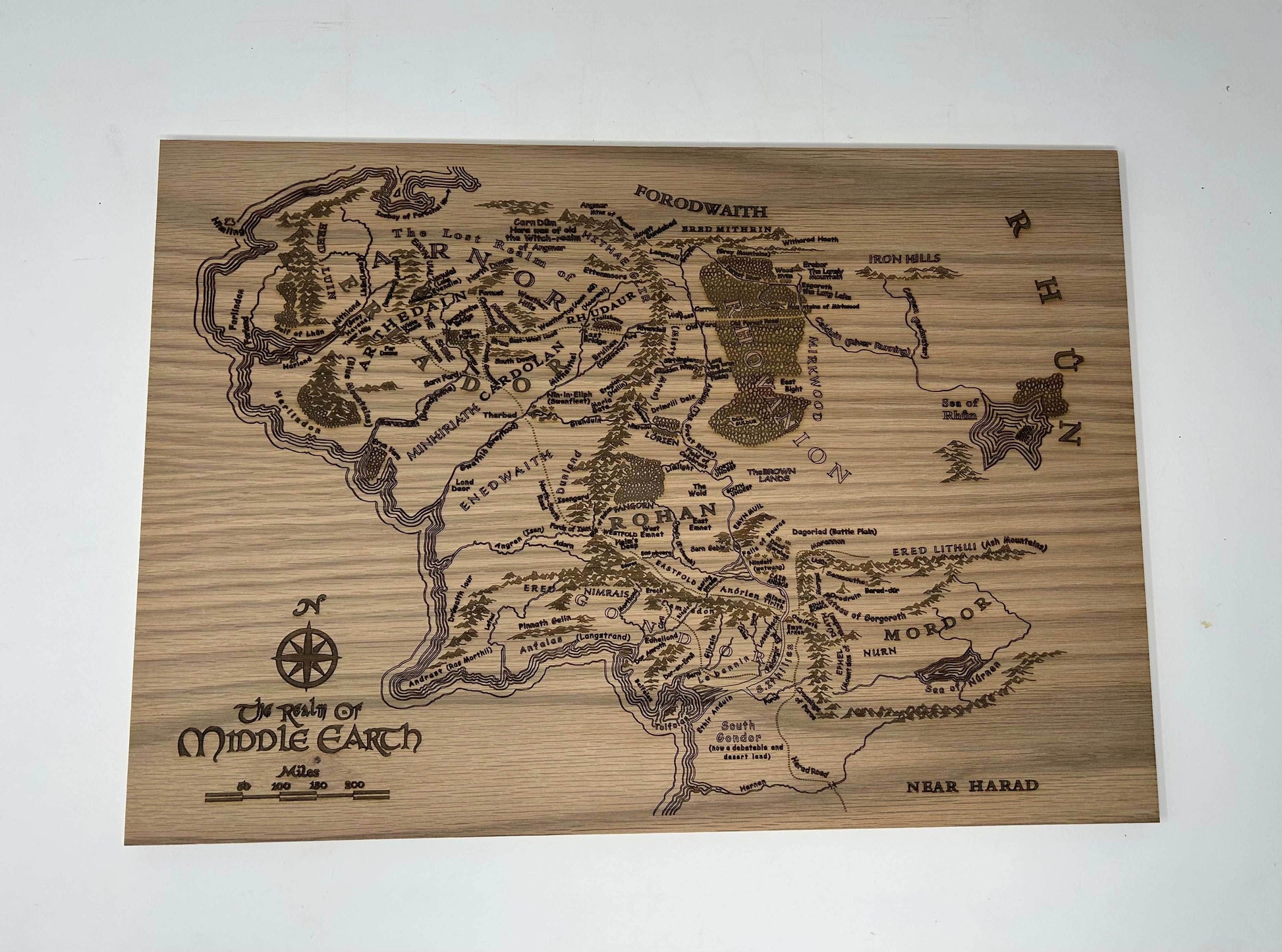Lord of the Rings Map | Middle Earth - Yes / MDF (Consistent Bare Background)
