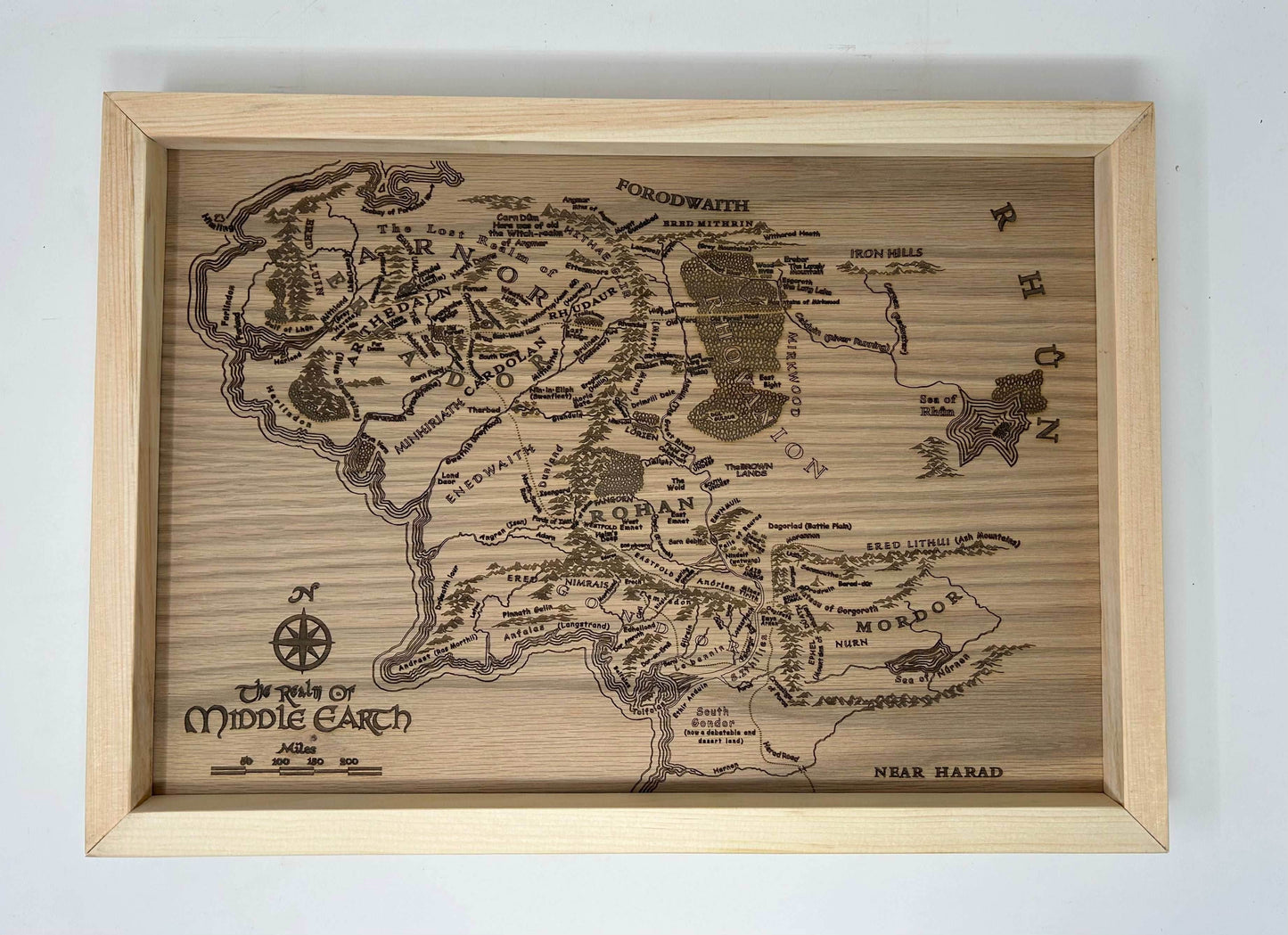 Lord of the Rings Map | Middle Earth - Yes / MDF (Consistent Bare Background)