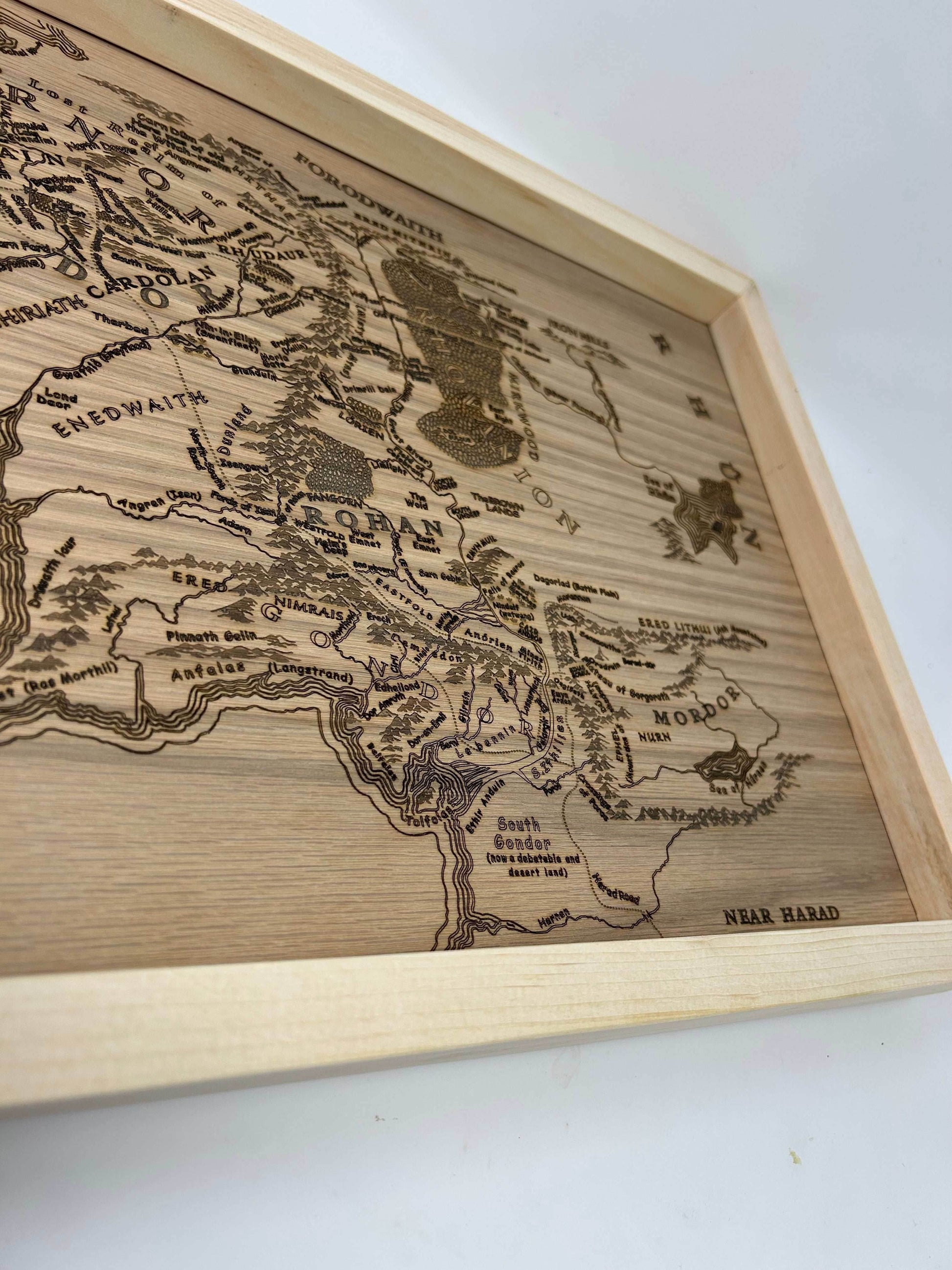 Lord of the Rings Map | Middle Earth - Yes / MDF (Consistent Bare Background)