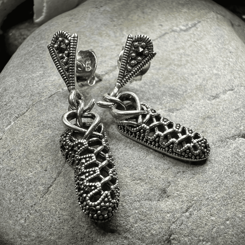 Marcasite Ghillies Irish Dance Earrings - 