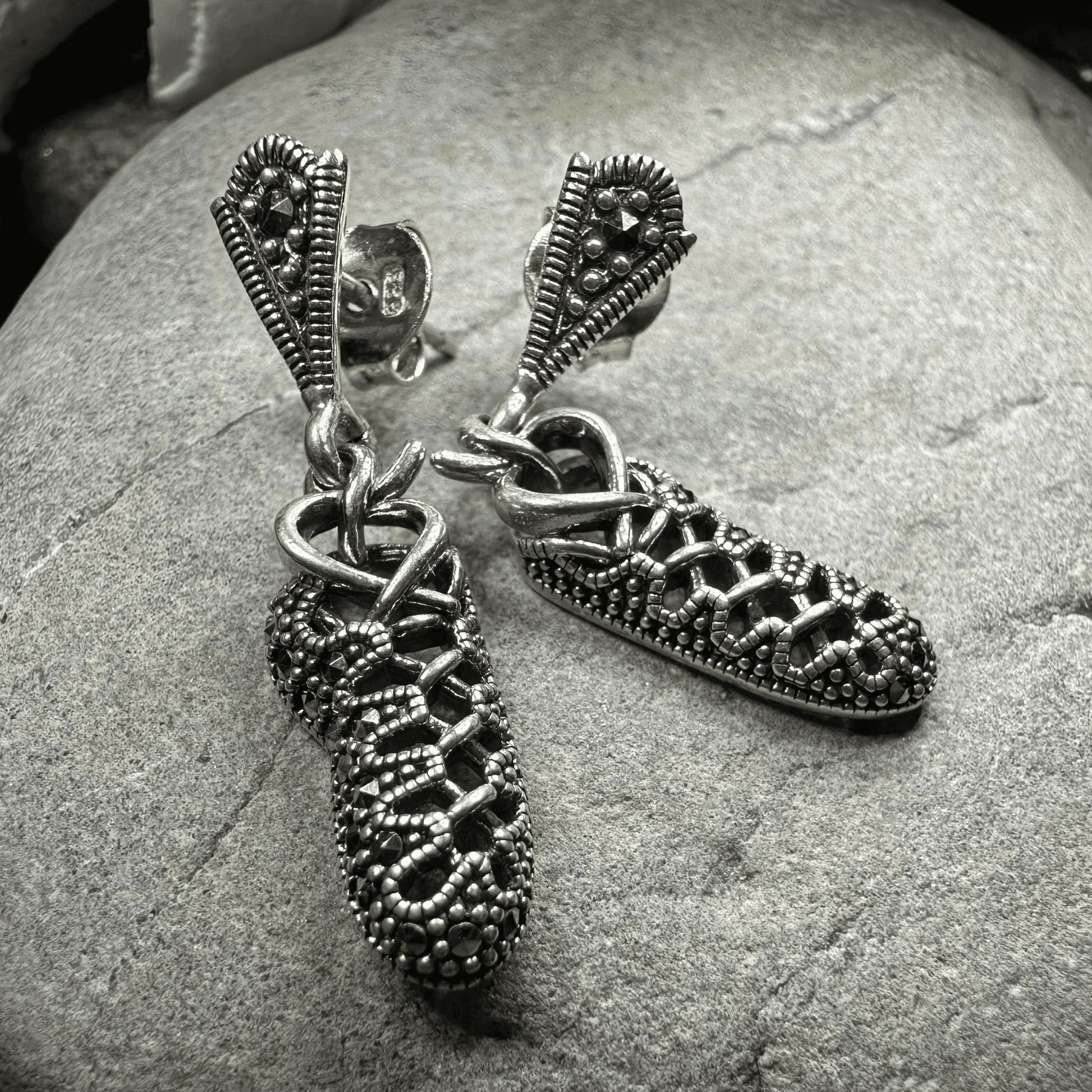 Marcasite Ghillies Irish Dance Earrings - 