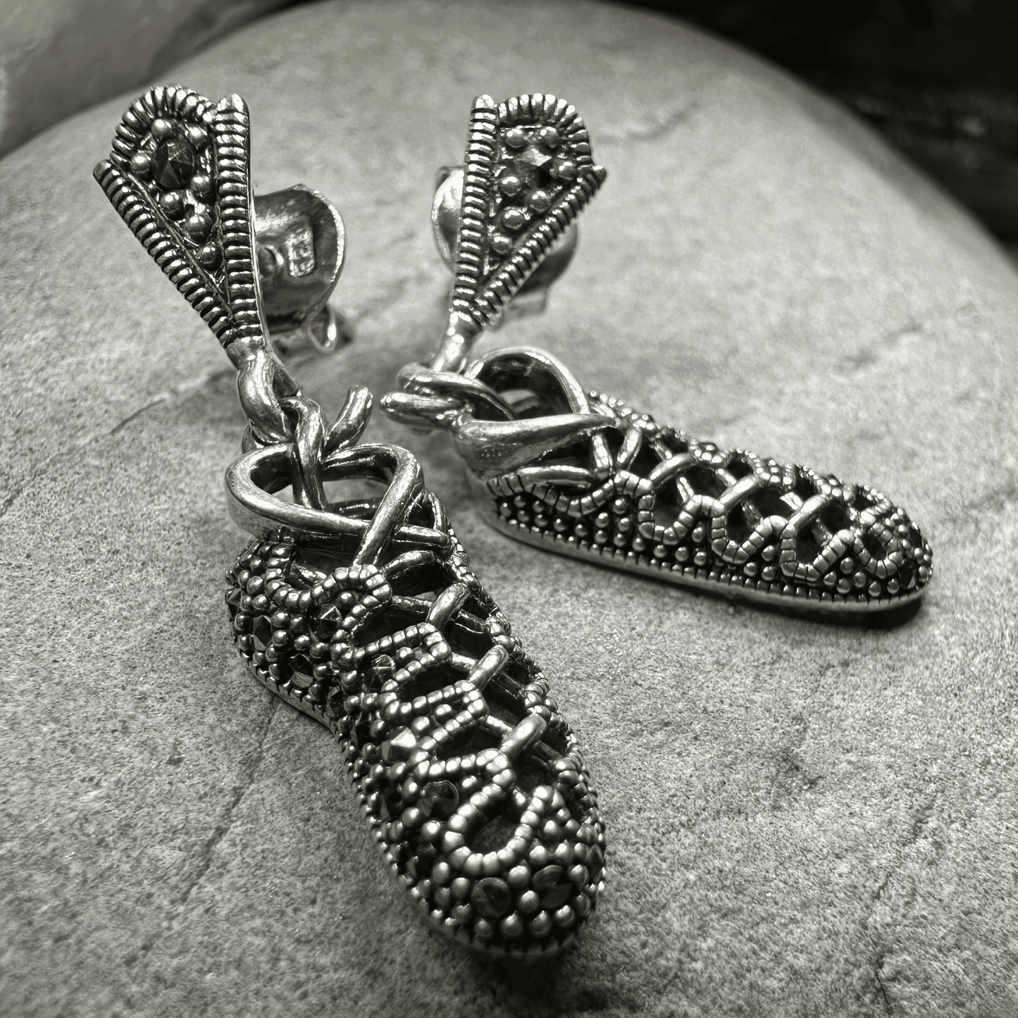 Marcasite Ghillies Irish Dance Earrings - 