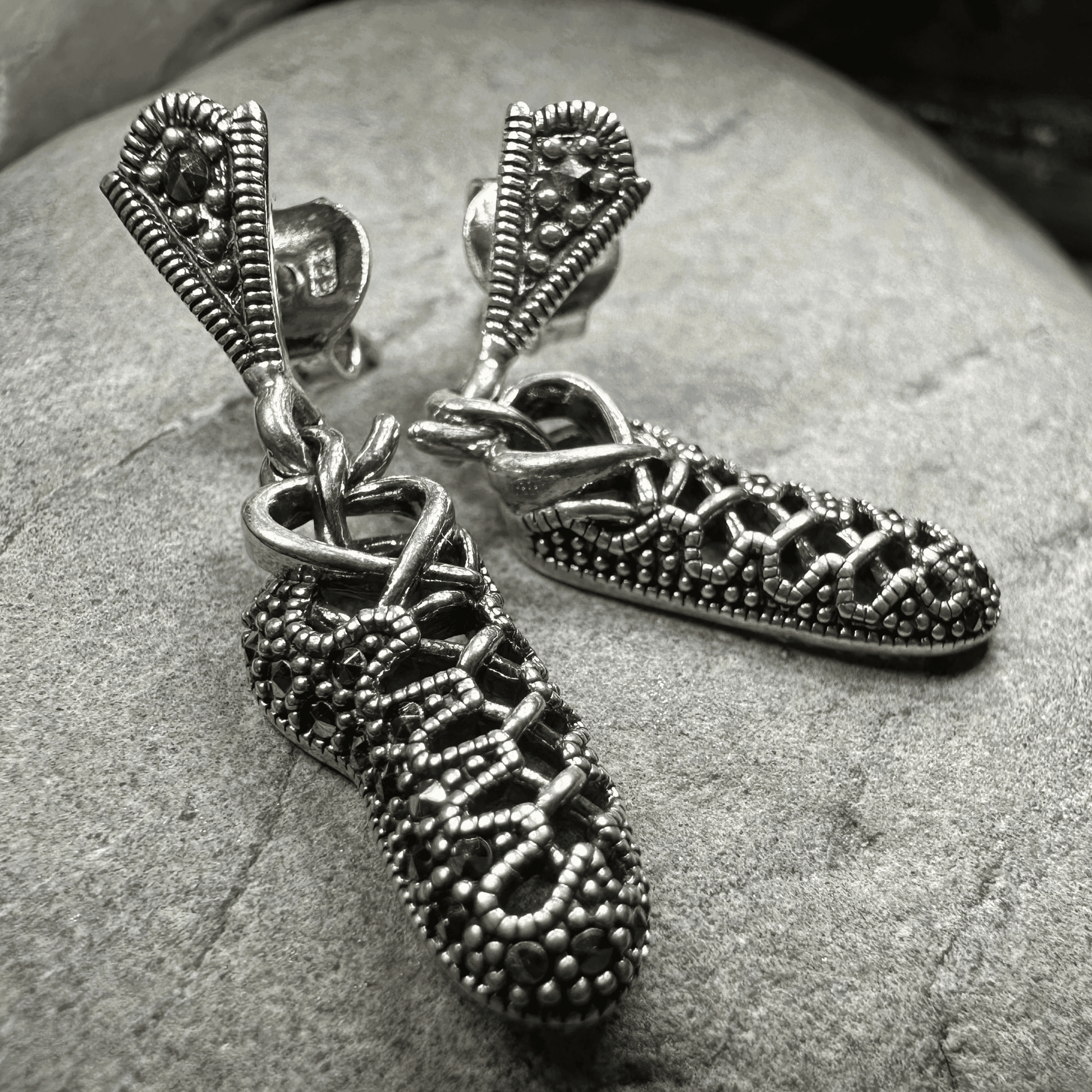 Marcasite Ghillies Irish Dance Earrings - 