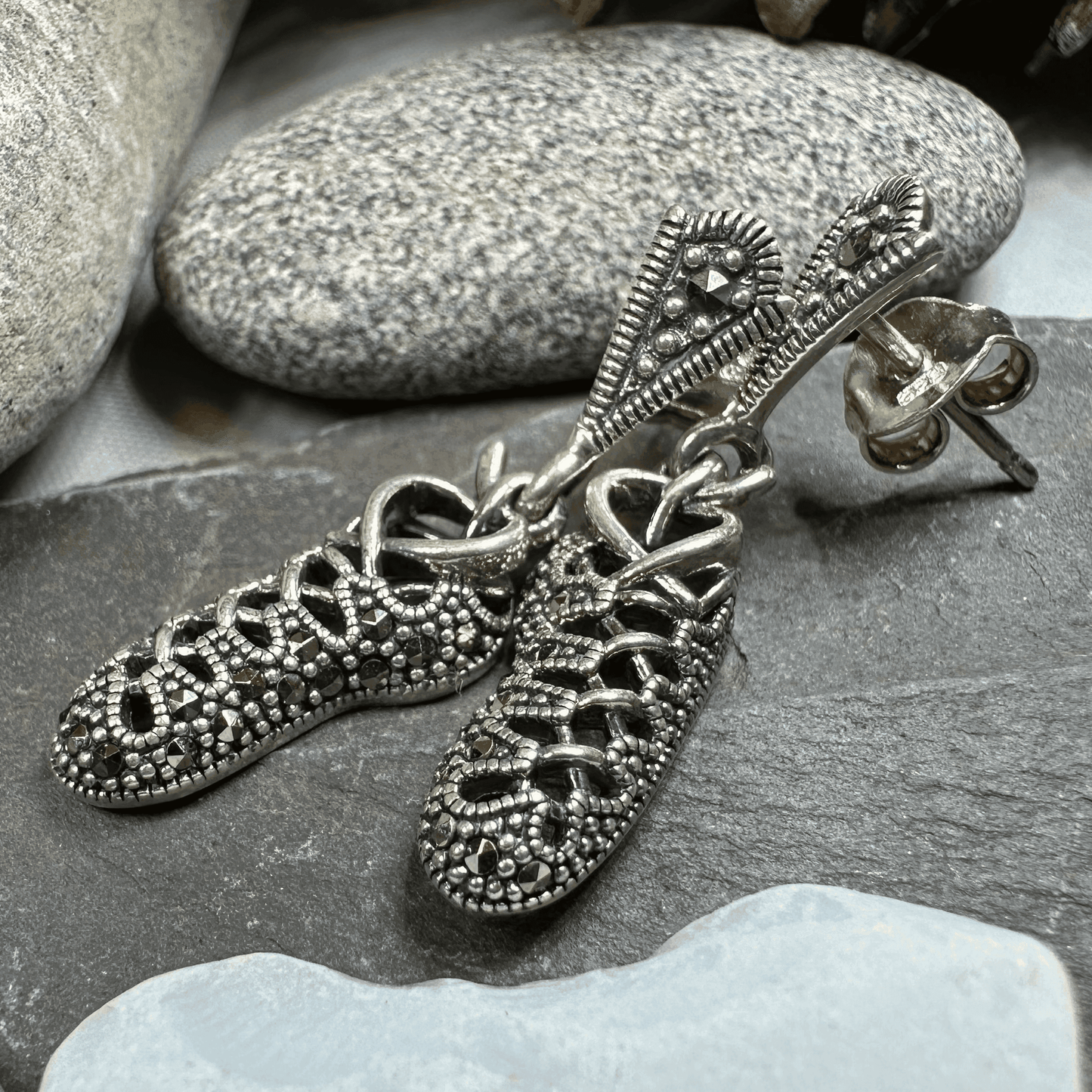 Marcasite Ghillies Irish Dance Earrings - 