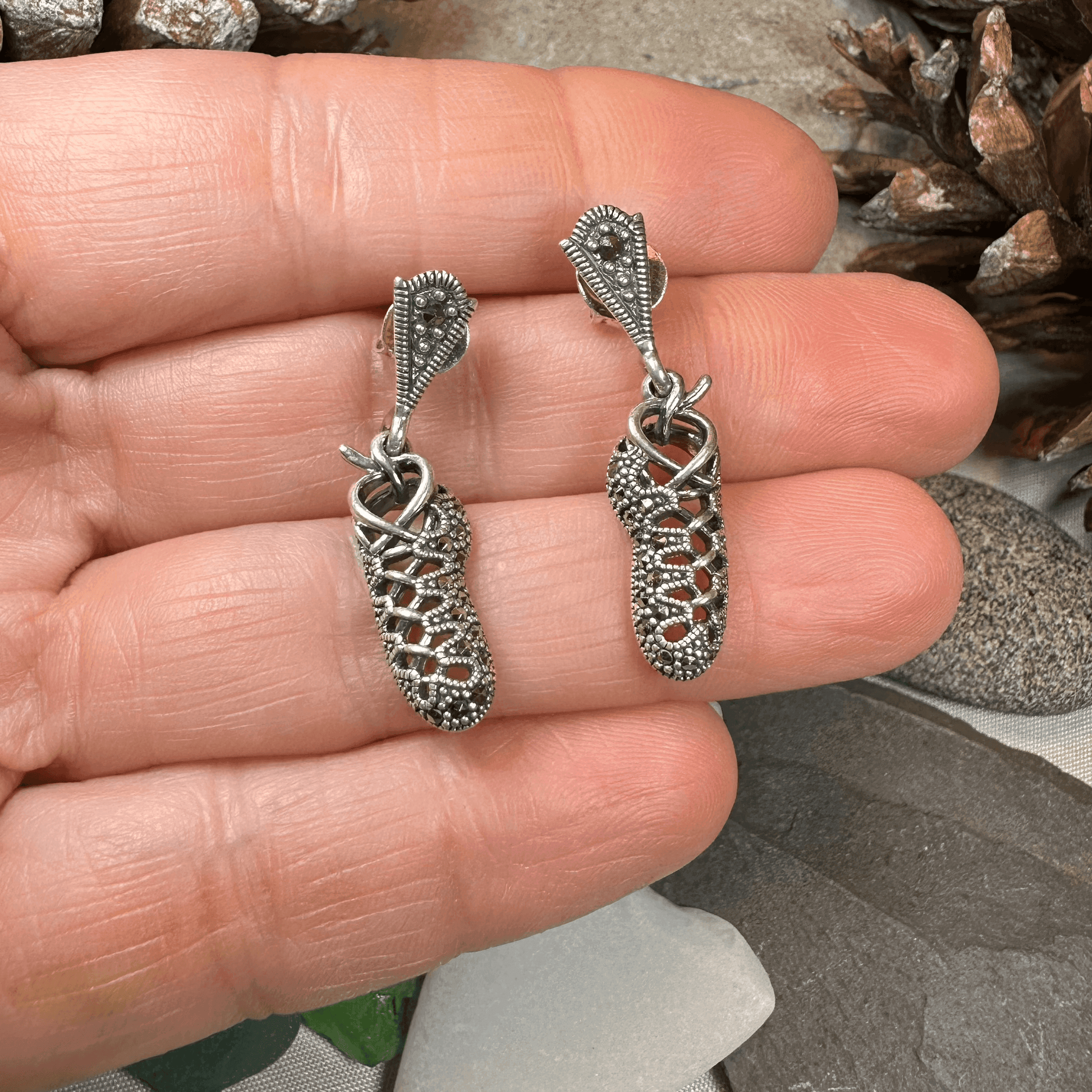 Marcasite Ghillies Irish Dance Earrings - 