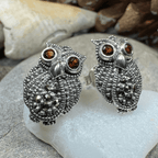 Owl Lover Marcasite Earrings - 