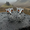Owl Lover Marcasite Earrings