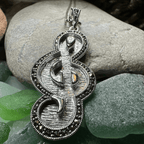Crescendo Music Note Necklace - 