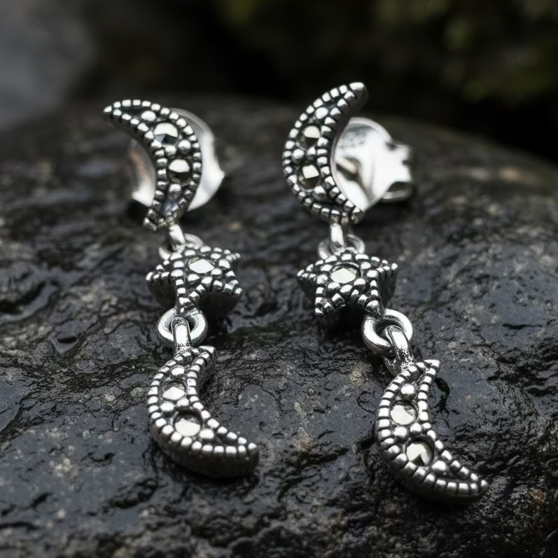 Magical Skies Moon & Stars Stud Earrings
