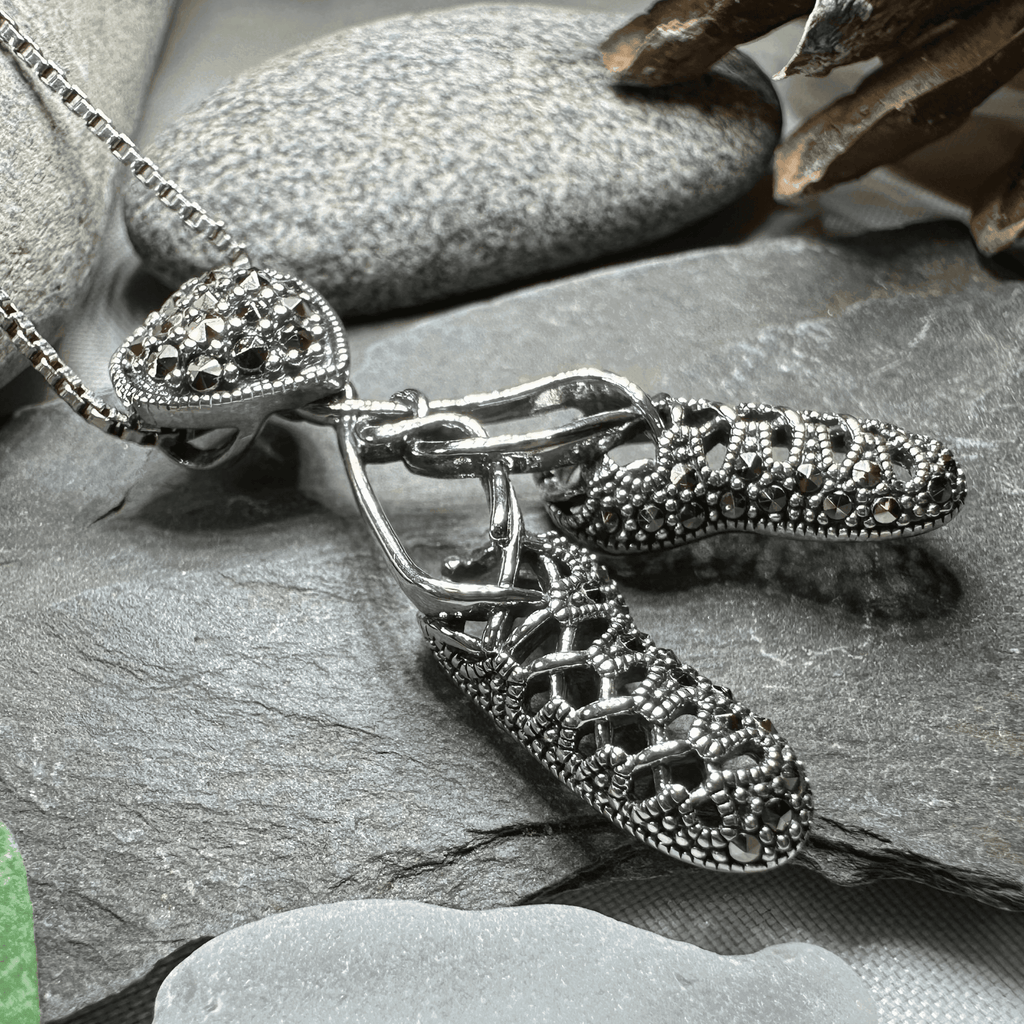Marcasite Ghillies Irish Dance Necklace - 