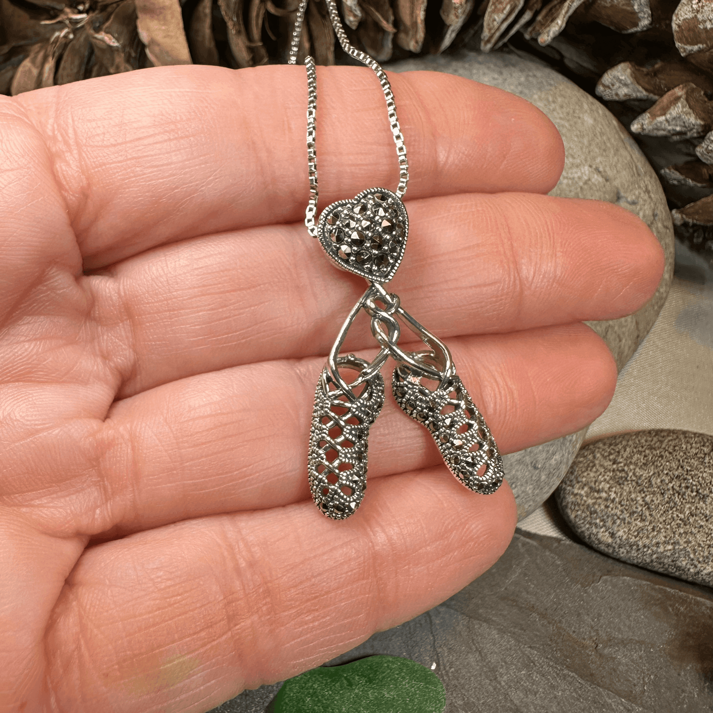 Marcasite Ghillies Irish Dance Necklace - 