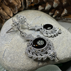 Royal Onyx Marcasite Earrings
