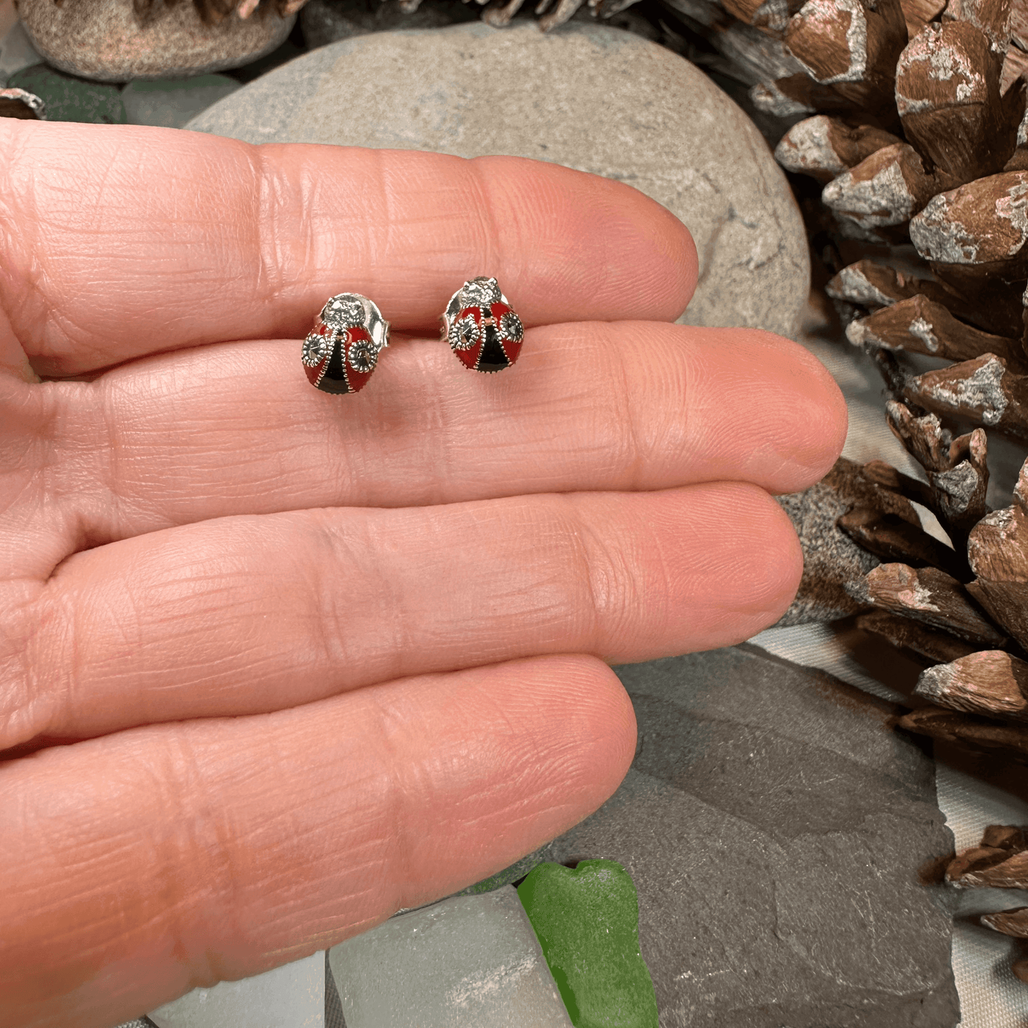 Lucky Ladybug Earrings - 