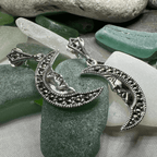 Midnight Goddess Moon Earrings - 