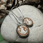 Spring Blossom Rabbit Art Earrings - 