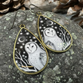 Night Sky Barn Owl Earrings