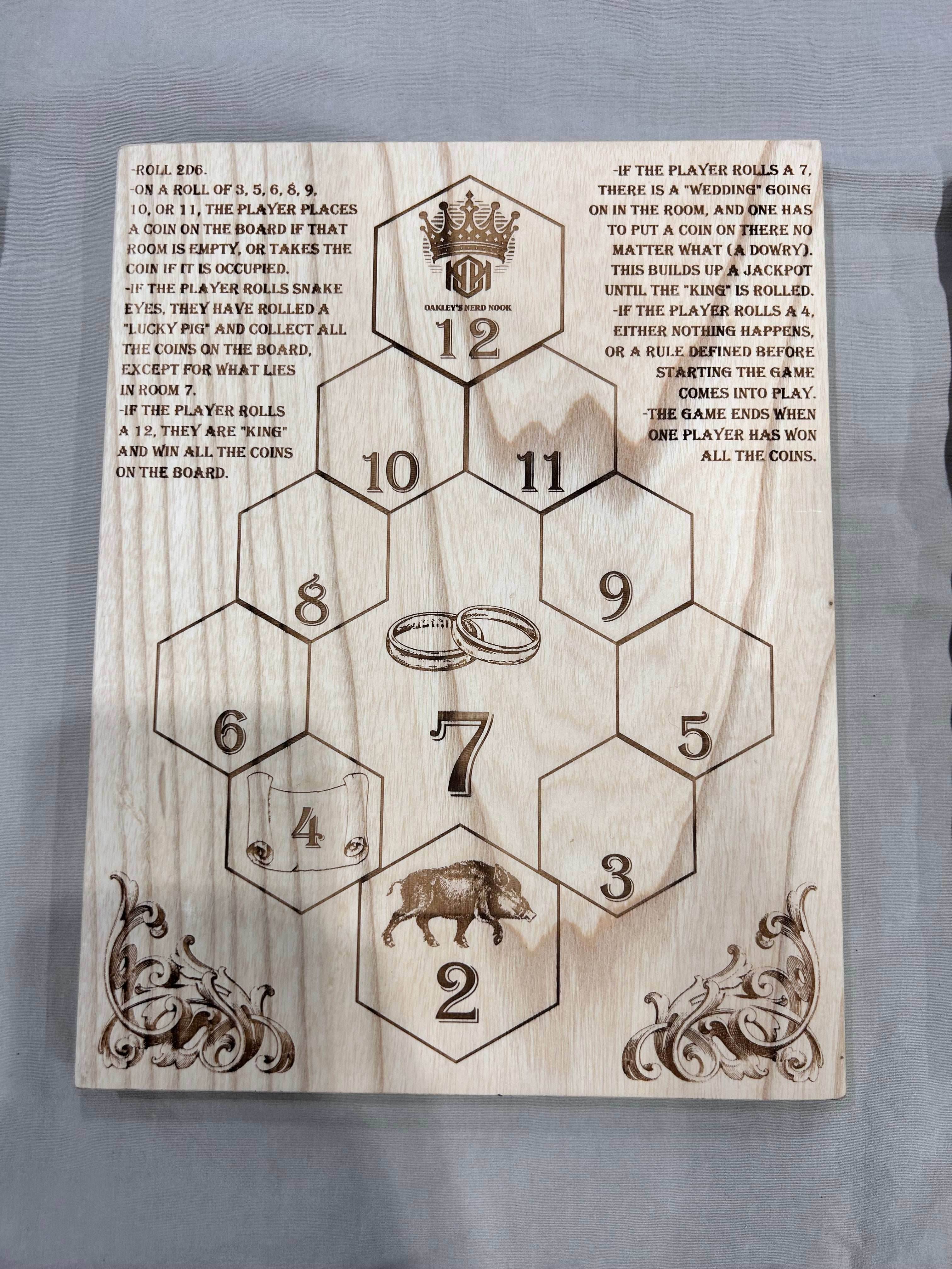 Gluckhaus Game Board - Red Oak