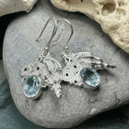 Blue Ocean Shell Earrings - 