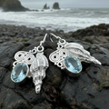 Blue Ocean Shell Earrings
