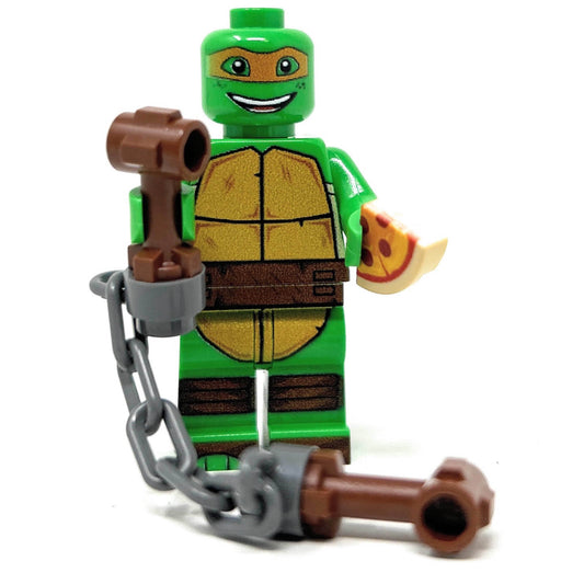 Mikey Orange Fighter Turtle - Custom Minifig made using LEGO parts - 