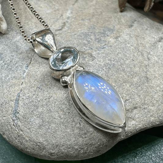 Twilight Moonstone Necklace - 18 / Diamond