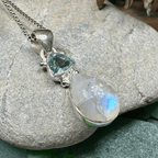 Twilight Moonstone Necklace - 18 / Diamond