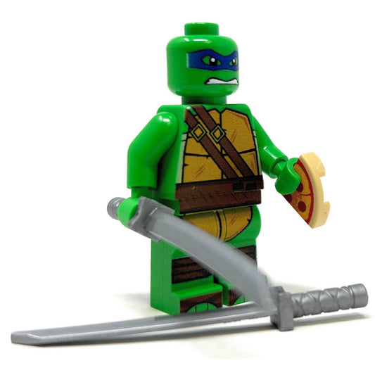 Leo Blue Fighter Turtle - Custom Minifig made using LEGO parts - 