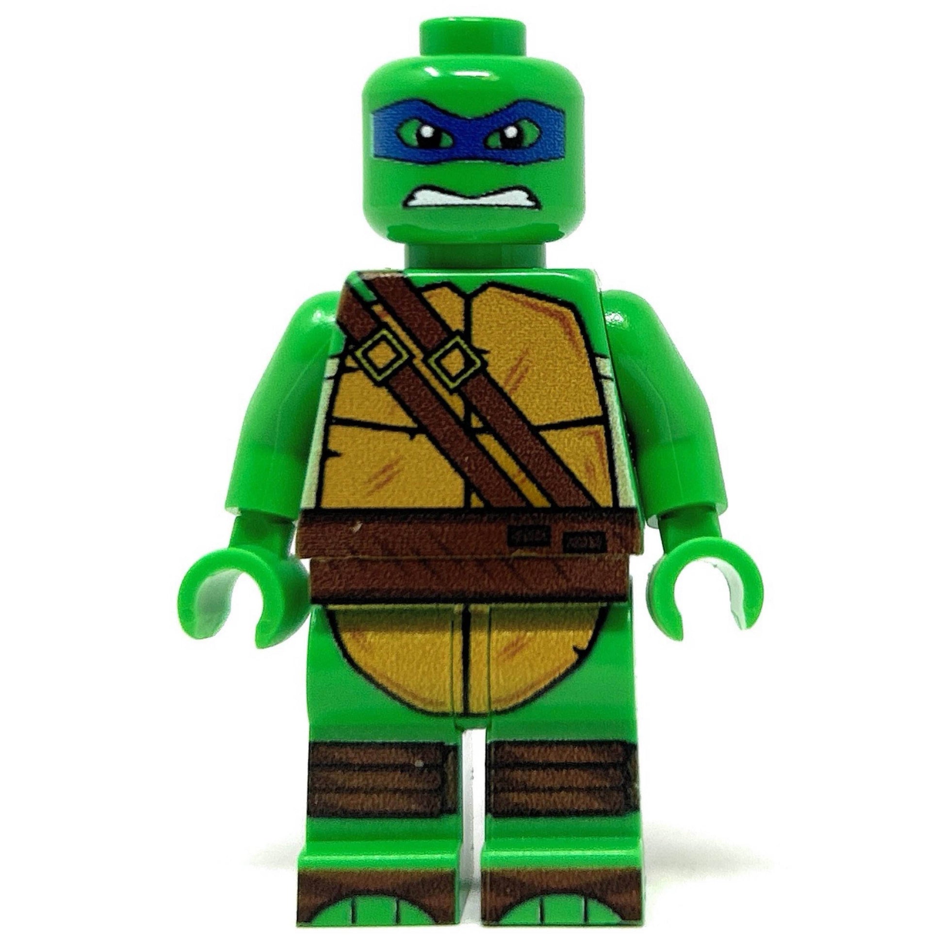 Leo Blue Fighter Turtle - Custom Minifig made using LEGO parts - 