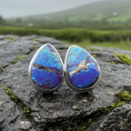 Classic Copper Turquoise Post Earrings