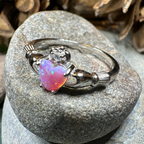 Glencora Claddagh Pink Opal Ring