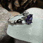 Purple Heart Claddagh Ring - 4
