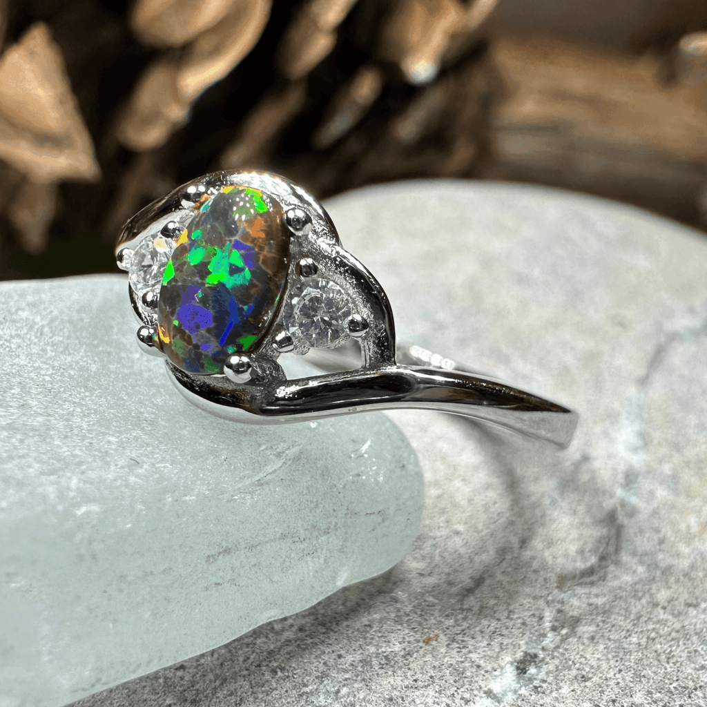 Nya Black Fire Opal Ring - 5