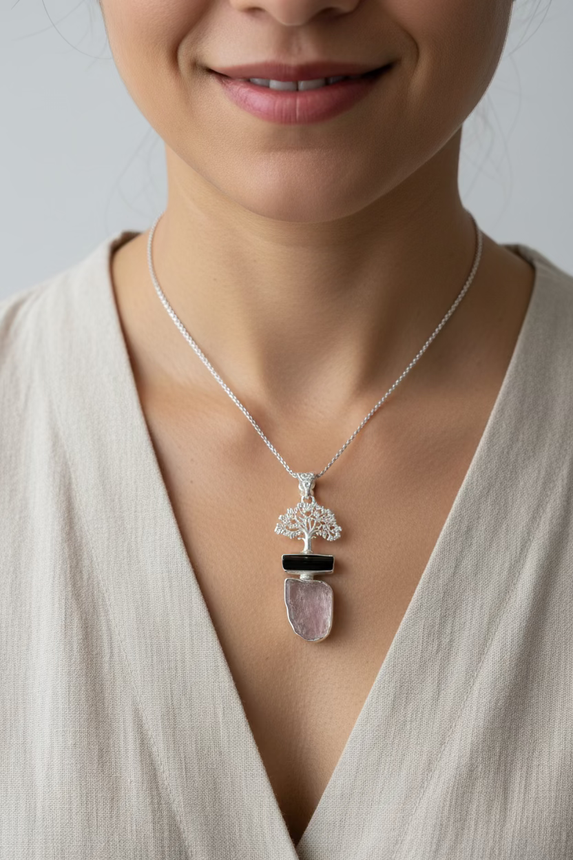 Tree of Life Gemstone Necklace