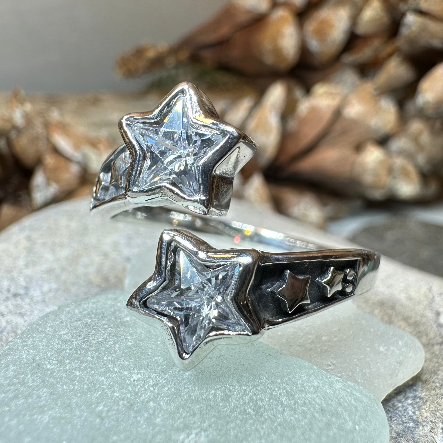 Double Shooting Stars Ring