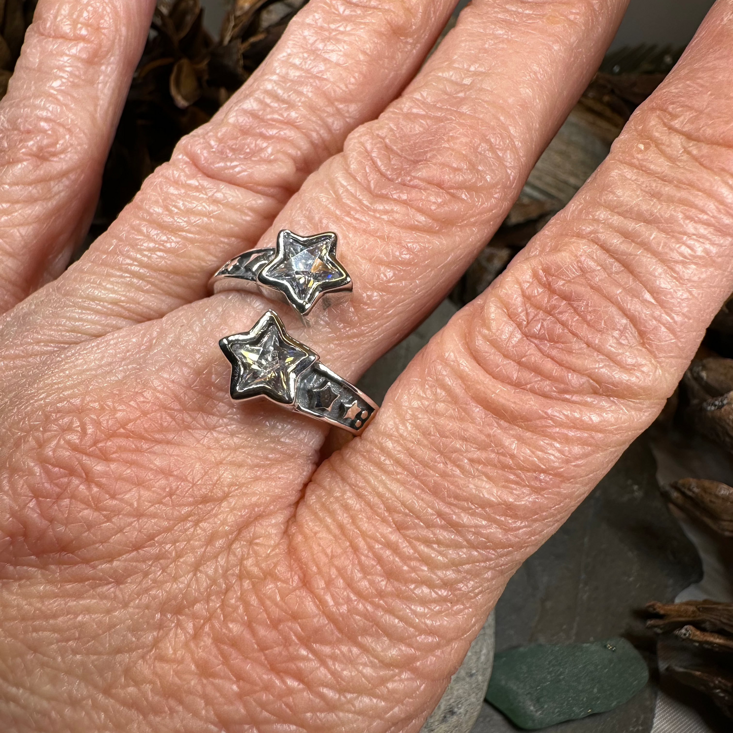 Double Shooting Stars Ring