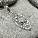 Dolce Trinity Knot Necklace - Moonstone / 18