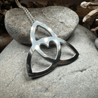 Gabrielle Triquetra Heart Necklace - Small 3/4