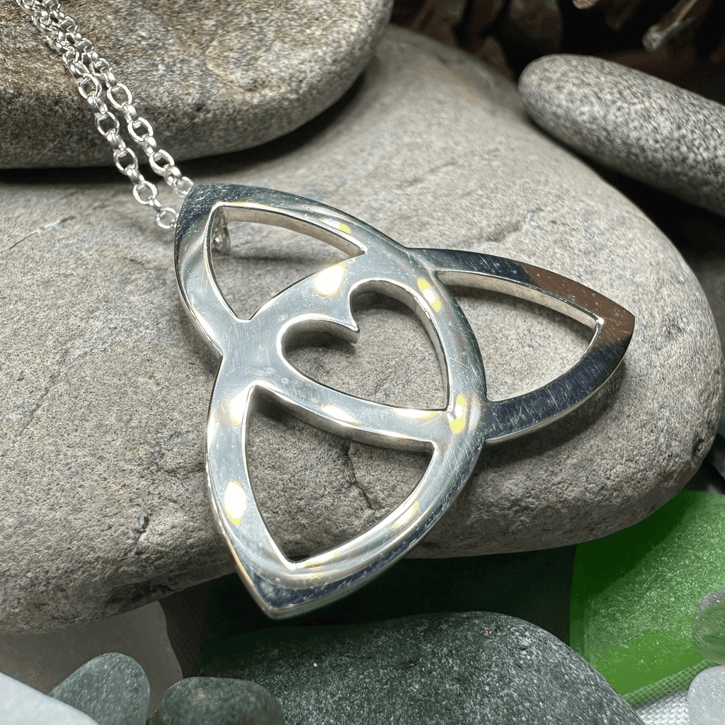 Gabrielle Triquetra Heart Necklace - Large 1 1/4